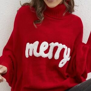 New Cozy Merry Pattern Patched Turtleneck Sweater - Ultra-Cozy Casual Design
